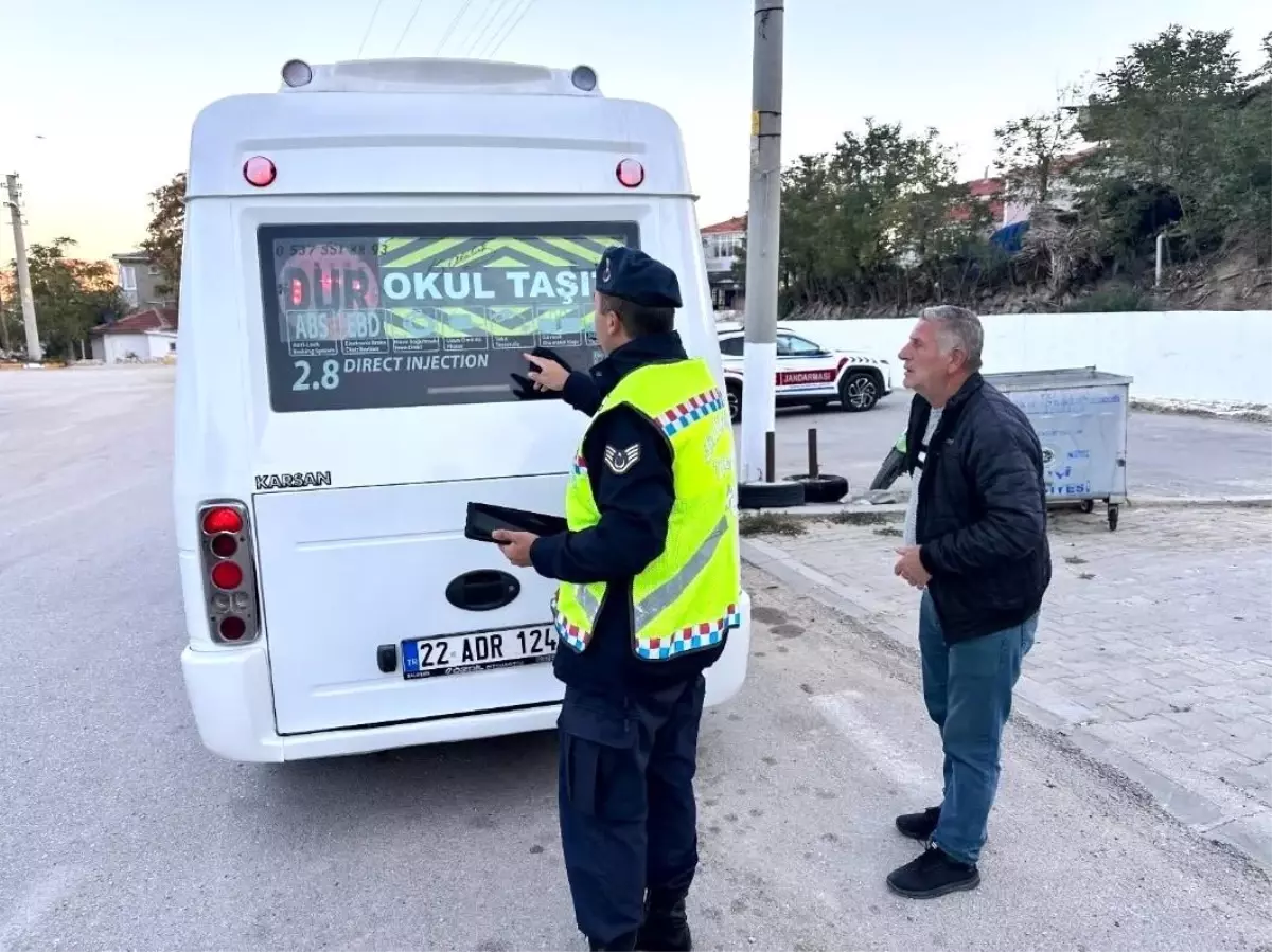 Edirne’de Okul Servislerine Denetim